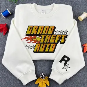 G.T.Auto I Embroidered Sweatshirt, Game 2026 Embroidered, Custom College Sweatshirt, Gift For fan
