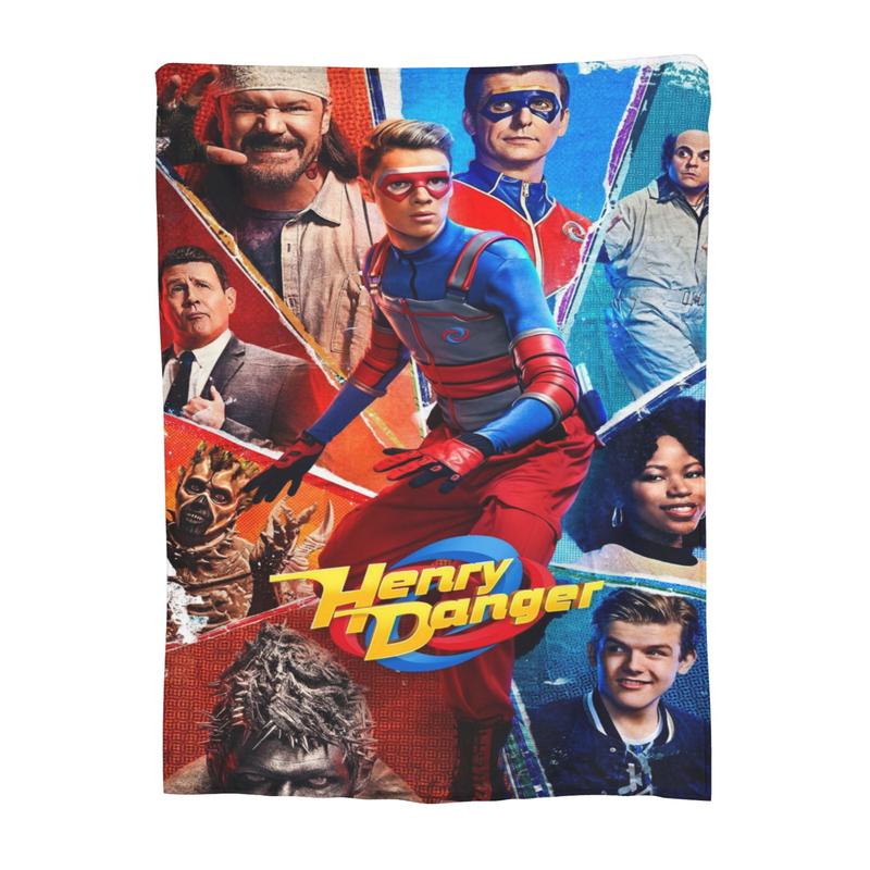 Henry Danger Bed Blanket Super Soft Fleece Throw Blanket Lightweight Warm Cozy Cartoon Blankets Gifts for Kids Adults 40"x30"