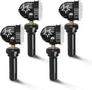 TPMS Sensor GM, Tire Pressure Monitoring System Sensor fit for Buick Chevy Cadillac GMC- Silverado Equinox Tahoe Traverse Replaces 13598771 13598772 13586335 13581558 4-Pack