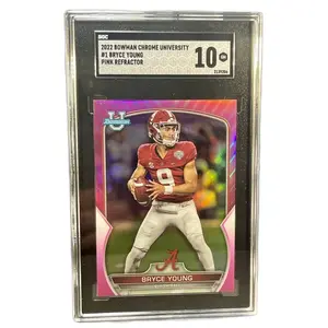 Bryce Young Pink SGC 10 GM • 2022 Bowman U Rookie #1 Alabama Crimson Tide Carolina Panthers #1 Draft Pick 2023 NFL Draft  isws