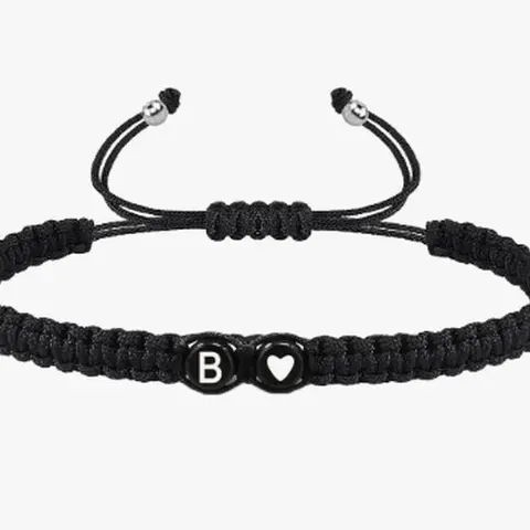 Letter Charm Beaded Matching Bracelet for Couple - Elegant Alphabet Charm Beaded Bracelet for Women & Men - Casual New Trendy Promise Bracelets Jewelry - Perfect Birthday Gift - UK Manufactured