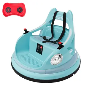 GARVEE Electric Bumper Ride On Car - 2.4GHz RC Control, 360° Rotation, Dual-Drive, Full-Circle Anti-Collision, Integrated Control Center, LED Lights, 5-Point Seatbelt, Built-In Music