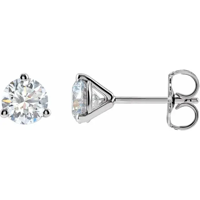 2ctw Lab Diamond Stud Earrings – 14k Gold | VS F+ Clarity | Basket or Cocktail Setting