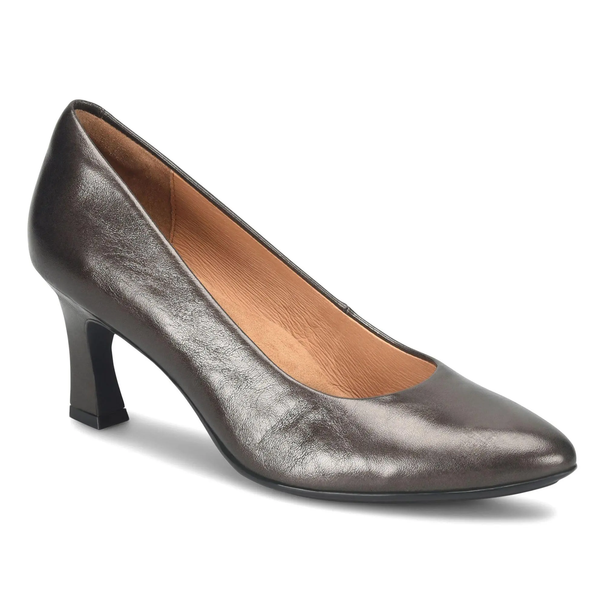 Sofft Leather Sculpted Kitten Heel Pump - Samy