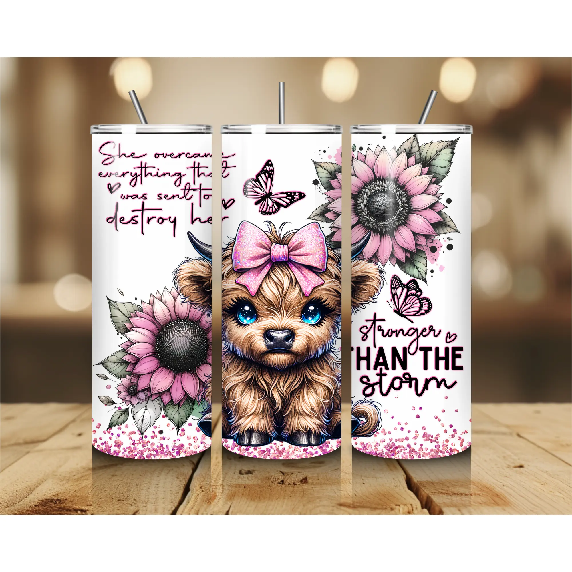 She overcame everything that was sent to destroy her... Stronger than the storm 20oz Tumbler