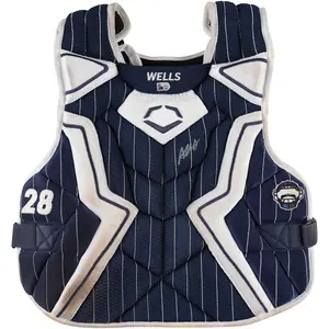 Austin Wells New York Yankees Autographed Game-Used Navy EvoShield Chest Protector vs. Toronto Blue Jays on October 8, 2025 - Fanatics Authentic Certified