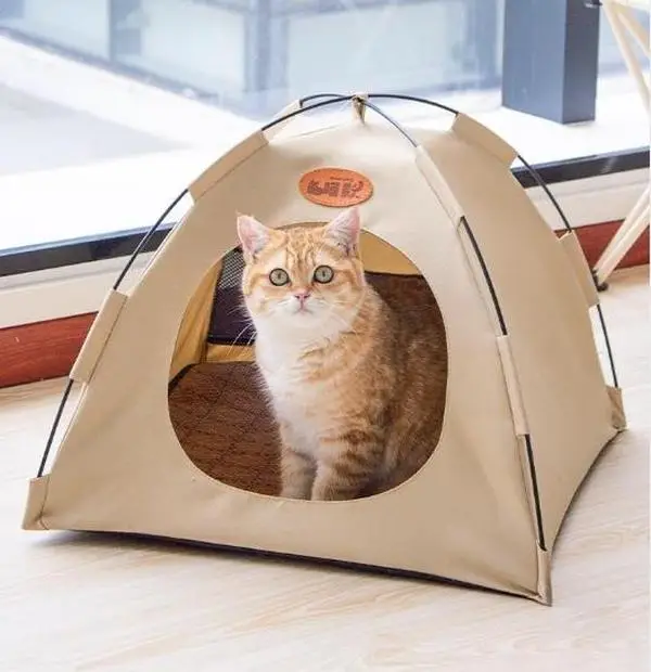 Foldable Pet Tent -Indoor Bed With Double-sided Cushion - Pet Tent for Cats ,Puppies, Rabbits, Guinea Pigs, Hedgehogs, and Other Small Animals,Cat Ho