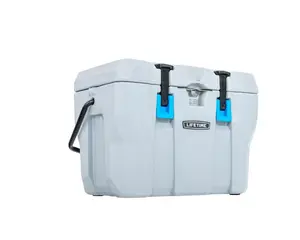 Lifetime 28 qt Bear-Resistant Camping Cooler, Premium High Performance, Ice Retention, Hard Cooler, 20 Can Capacity, Boulder Gray (91289)
