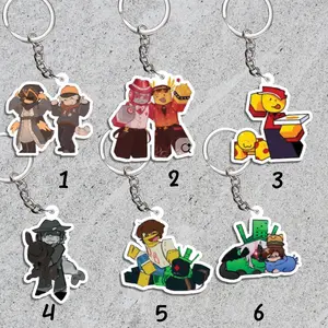 Forsaken keychain  Video Game Gift, Roblox Acrylic keychain , Two Time, Chance, 007n7, Taph, John Doe And Elliott, Gamer Gift