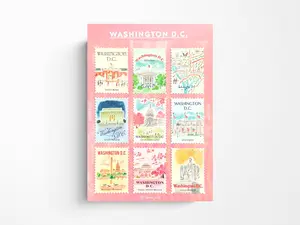 Washington DC Stamp Shaped Stickers
