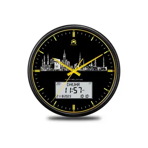 Azan Wall Clock Ana-Digital Athan Prayer Clock