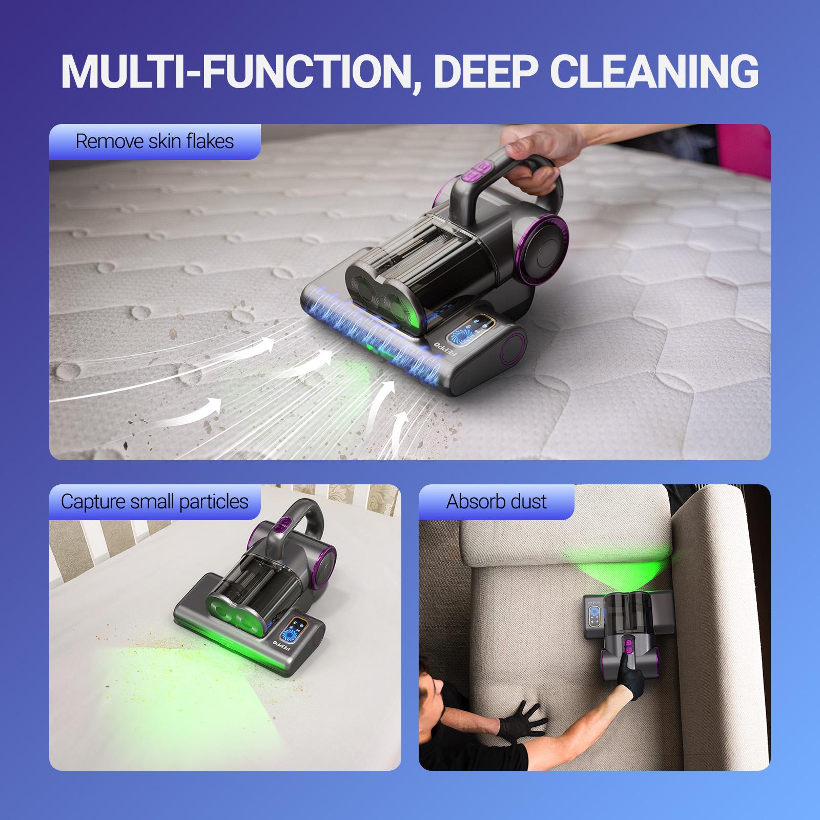 FEPPO Mattress Vacuum Cleaner - 120V Built-In Filter Cleaning Machine with UV-C Light, Powerful Suction for Dust Mite Removal on Beds, Sofas | Household Items, Room Gadgets, Upholstery,back to school,back to school haul FEPPO Mattress Vacuum Cleaner - 120V Built-In Filter Cleaning Machine with UV-C Light, Powerful Suction for Dust Mite Removal on Beds, Sofas | Household Items, Room Gadgets, Upholstery,back to school,back to school haul