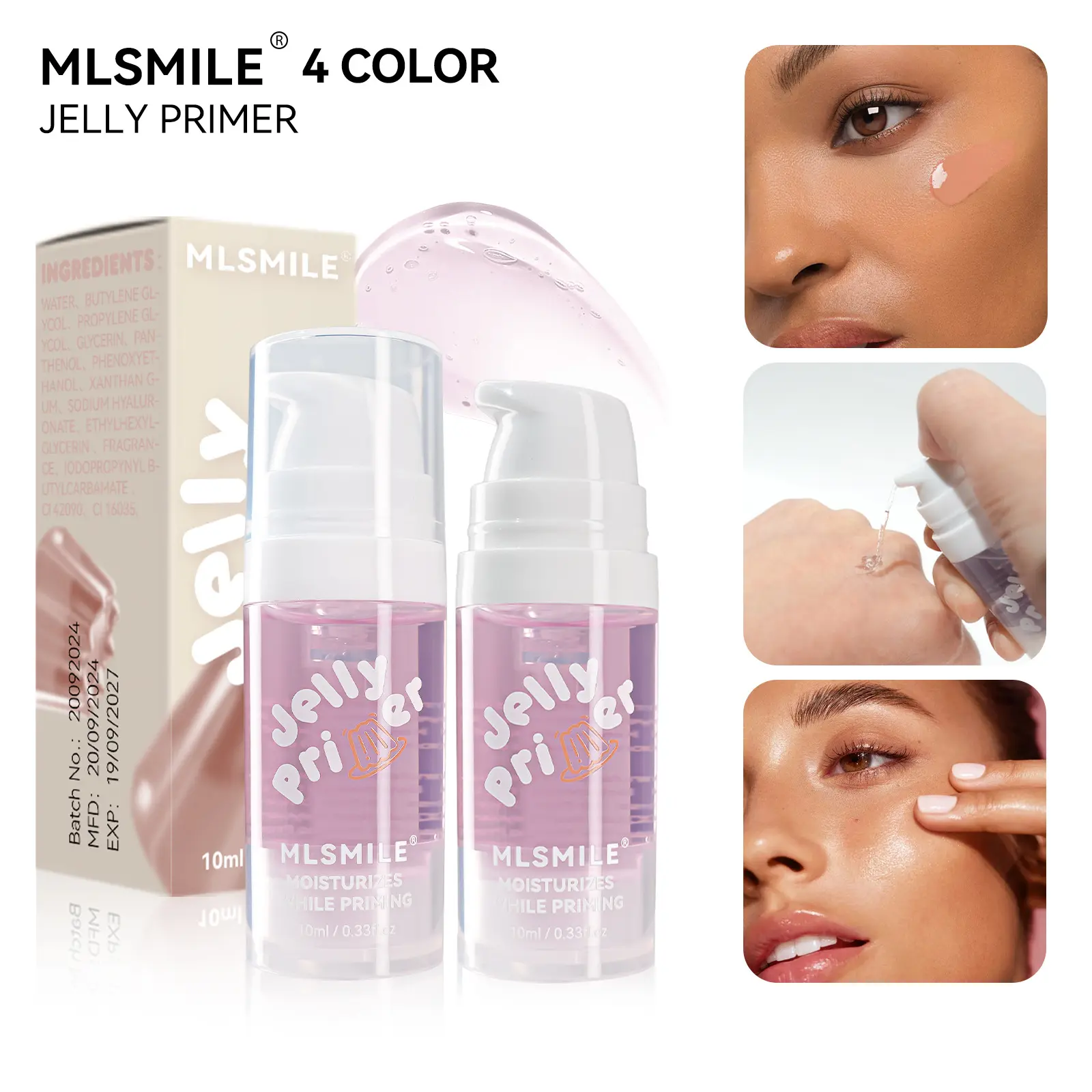 Jelly Makeup Primer Invisible Pore Makeup No Card Powder Isolation Moisturizing Primer Pre-Makeup Gel