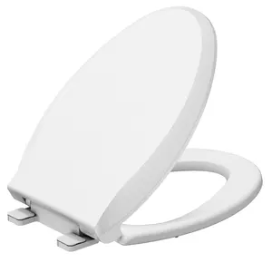 Heavy Duty Commercial Toilet Seat - Open Front Elongated 18.5", Durable Plastic, Easy to Install & Clean, Ideal for Churches, Schools, Hospitals, Offices - Standard Size, White