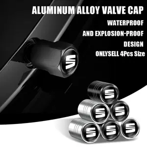 Car Wheel HUB Tire Valve Cap Dustproof Accessory for Seat Leon 2 Mk2 5f Fr Ibiza 6f 6L Cupra Leon Mk3 Mk2 Mk1 Altea Ibiza Toledo Cordoba Alhambra Exeo