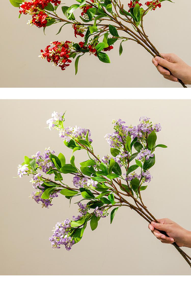 Fragrant Lilac Artificial Flower Bouquet  Effortless Home Upgrade: Lifelike Lilac Floral Arrangement - Ready-to-Use Decor for Living Room & Dining Table. High-Quality Faux Flowers, Never Wilt. Decorative Eternal