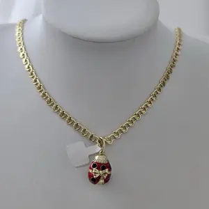 cadena con pendiente unisex lady bug gold plated