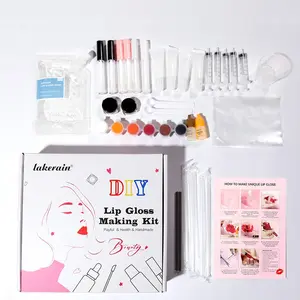Lakerain 1 Count DIY Lip Gloss Kit, Healthy Formula, Lightweight Texture, Pearlescent Finish, Create Your Personalized Lip Gloss for More Fun
