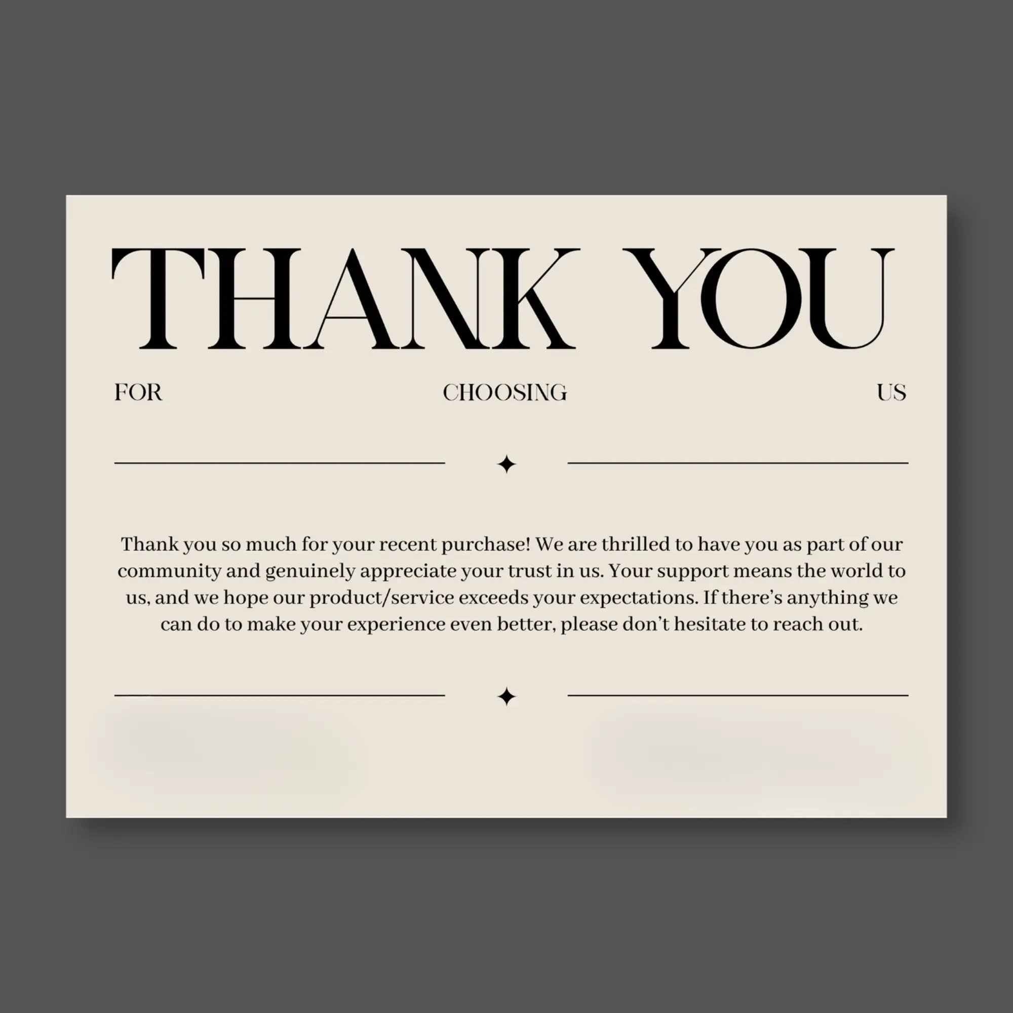 Thank You Card