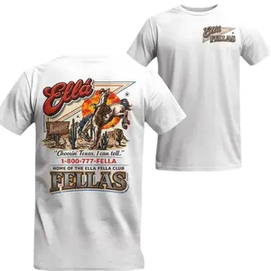 Ella Fellas T-shirt, Choosin' Texas Western Shirt, Vintage Western Concert Graphic Tees, Ella Fella Club, Cowboy Tee, Western Whiskey T-Shirt, Ella Langley Fan, Country Music Lover Gift