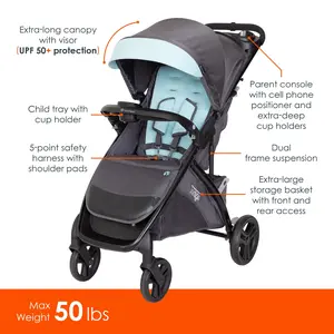 Baby Trend Tango™ Travel System | Stroller/Infant Car Seat Combo with 1-Hand Seat Release