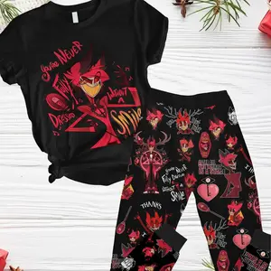 Hazbin Hotel Alastor Pajamas, Hazbin Hotel Shirt, Alastor Pajamas, Alastor Women Pajamas, Alastor Hazbin Christmas Pajamas