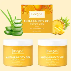 Aloe Vera & Pineapple Tropical Oasis Hair Gel, 1 Box/2 Boxes Natural Extract Hair Styling Gel, Lightweight & Excellent Styling Effect Hair Gel for All Hair Types, Glaze Hair Gloss