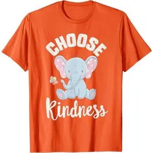 Orange Unity day Tee, Anti Bullying Elephant Choose Kindness T-Shirt