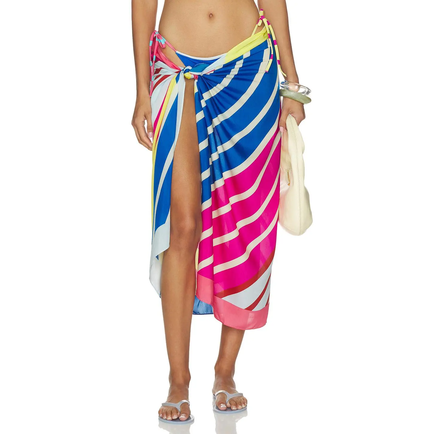 Solid & Striped The Long Pareo in Colorblock Stripe