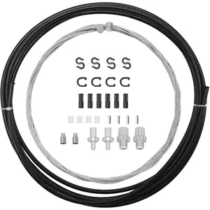 Bike Brake Cable Housing Set Includes Stainless Steel Bicycle Brake Shifter Cable Cable End Caps Ferrules and O Rings for Road Mountain Bicycle Cycling
