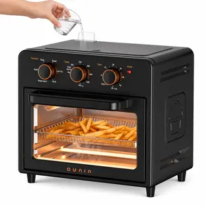 OUNIN Air Fryer Toaster Oven with Steam Infusion – 12.6QT Compact, Countertop, Fast Preheat with Bake, Toast, Roast, Broil and Warm Options, 60-Minute Timer, Stainless Steel