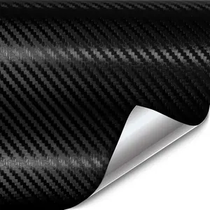 (R) XPO Black Carbon Fiber  Wrap Vinyl Roll with Air Release Technology (1.5ft x 5ft)