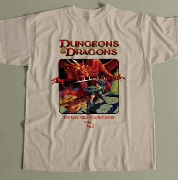 Y2k Dungeon Dragon T-Shirt, Vintage Graphic Tees Gothic Grunge Y2k Emo Scene Amity Affliction Style Clothes Men Women Streetwear