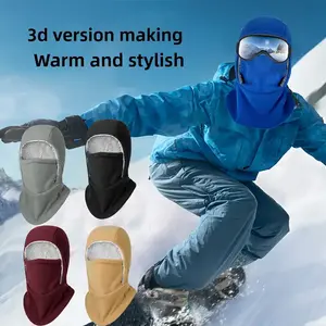 Winter Windproof Fleece Balaclava for Skiing Cycling Cold Protection Soft Thermal Hooded Face Mask for Sports Enthusiasts