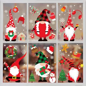 Christmas Window Clings 316PCS - 8 Sheets - Non-Toxic PVC - Easy Application - Versatile Decor Colorful Glass Set Stickers