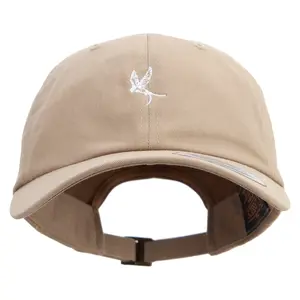 Sketch of Flying Swallow Embroidered Dad Style Unstructured Low Profile 6 panel Cotton Cap