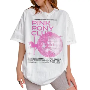 Sapphic Lesbian Music Tee Celebrating WLW Pride and Pink Pony Club’s Iconic Style