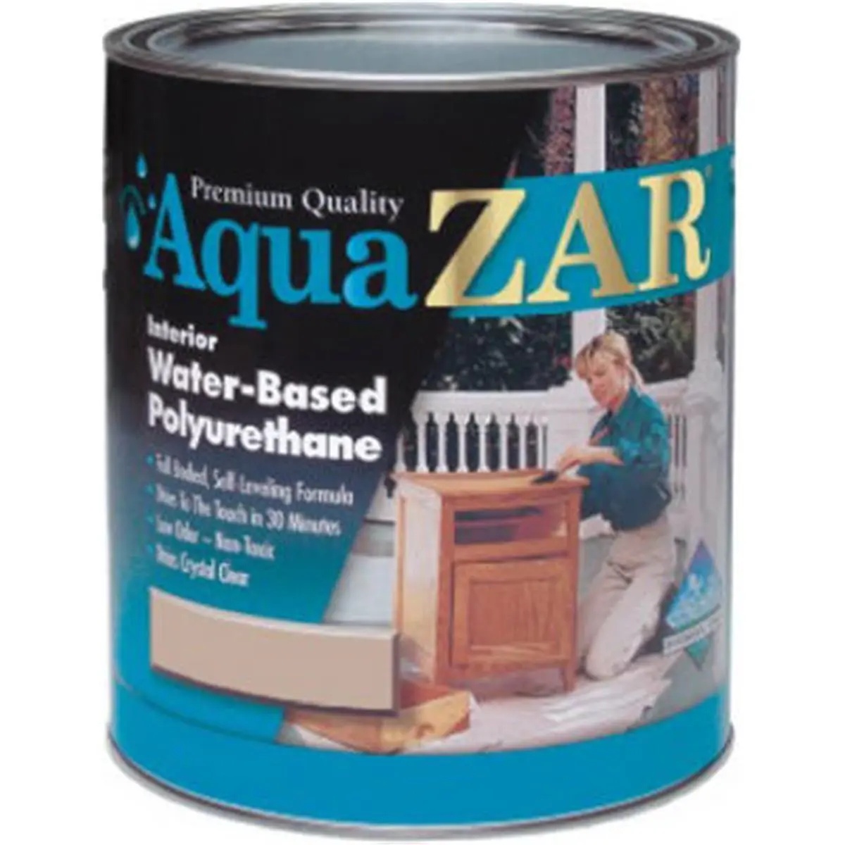 212 MAIN Zar 32513 Premium Satin Water-Based Polyurethane - 1 Gal (Pack of 2), Environmentally Safe for Furniture, Cabinets, Paneling, Automotive & Motorcycle Paint Care, Woodwork Satin Finish