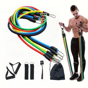 Fitness Resistance Band Set, 11-Piece Multifunctional Upper Body Workout Kit, Durable Exercise Bands for Home Gym Training, Elasticity Bands, Exercise Equipment