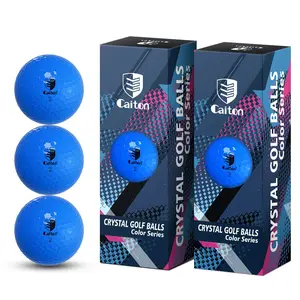 Caiton Blue Golf Balls – 6pcs or 3pcs, Dual-Layer Crystal Finish, Soft Feel, High Visibility, Durable Construction, Spin Control, Long Shots, Practice & Casual Play, Ideal Golf Gift for All Skill Levels, Golf Equipment