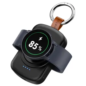 X27 SX Wearable Accessories Magnetic Adaptive Charging Dock, 1800mAh Portable Wireless Charger for Samsung Galaxy Watch 8/8 Classic/7/Ultra/6/6 Classic/5/5 Pro/4/3, Active 2/1