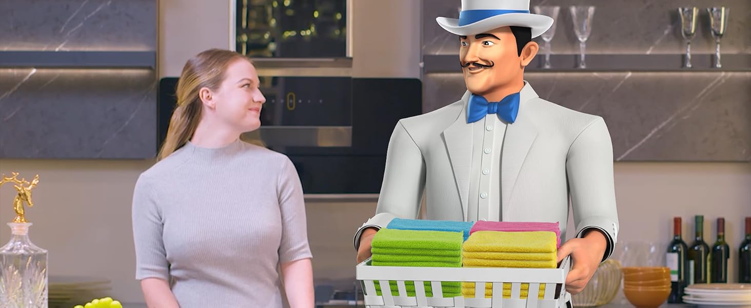 Microfiber Cleaning Cloth,Pack of 12,Size:12.6" x 12.6"