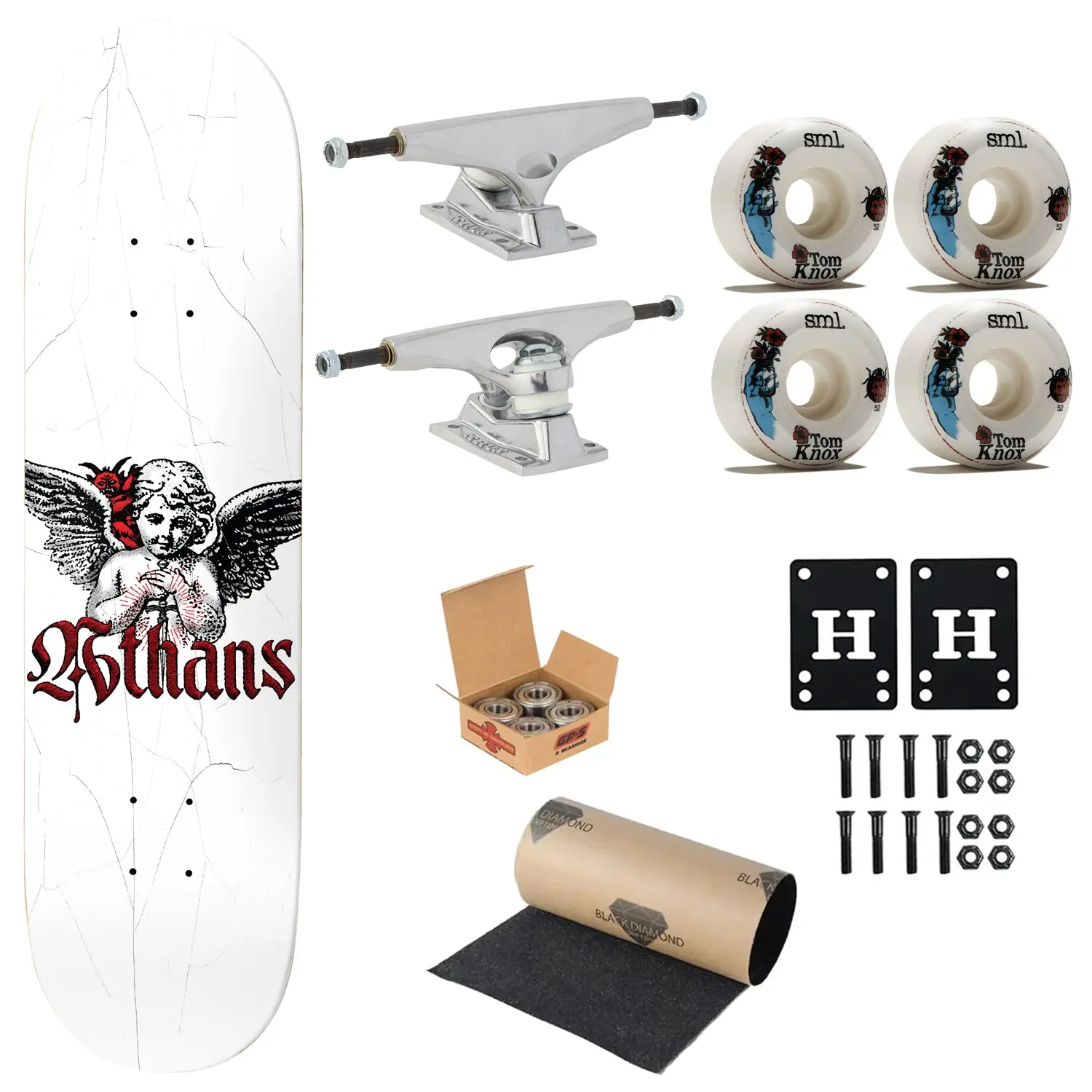Deathwish Premium Complete Skateboard Athans Cherub 8.475" Ft. Krux/SML/Independent