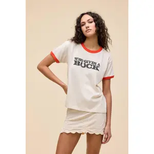 Who Gives A Buck Vintage Ringer Tee