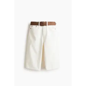 H&M Belted denim Bermuda shorts