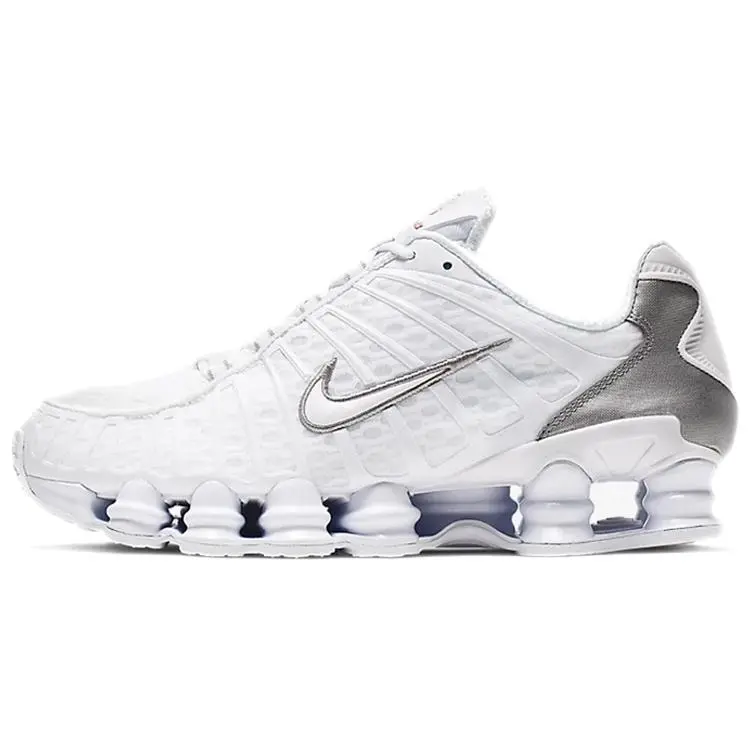 NIKE Shox TL 'Metallic Silver' Sneaker for Men and Women, Breathable Mesh Upper with Rubber Outsole for Casual Wear and Light Training