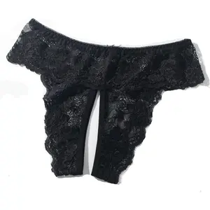 Sexy lingerie Womens Sexy Thongs Lace Panties Underwear Low Rise Plus Size Underpants Pack of 5