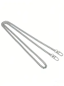 Faux Silver Color Chain Shoulder Strap, Fashionable Chain Strap, 23.62-43.31inch Replacement for Crossbody Bag & Handbag, Casual Style All Seasons Accessory