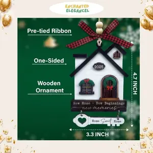 Wooden Christmas Ornaments 2025 – Just Married, Family, Pickleball, and Funny Holiday Gifts, Personalized Christmas Tree Decor