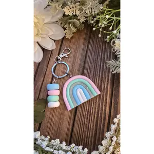 Pastel Rainbow keychain
